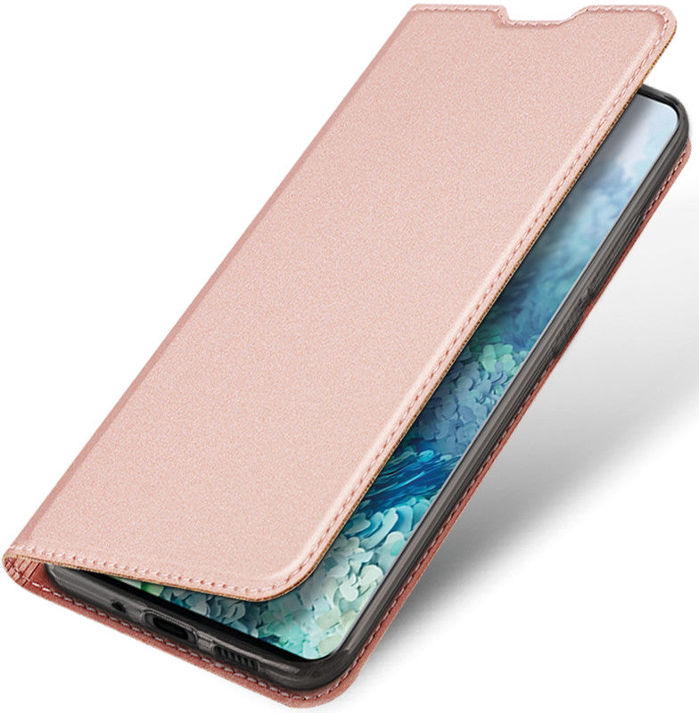 Dux Ducis Booklet-Hülle – für Samsung Galaxy S20 – Roségold – Kunstleder – mit Kartenfach, Magnetverschluss