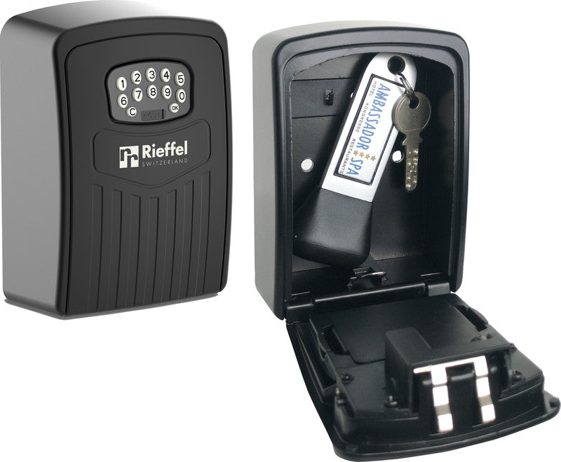 Rieffel Schlüsseldepot KSB-25 E B, 2 Haken, Elektronikschloss (Bluetooth/App) – Wandmontage