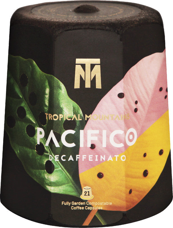 Tropical Mountains Kaffeekapseln Pacifico Decaffeinato – für Nespresso – Intensität 6/12 – Bio – 21 Kapseln