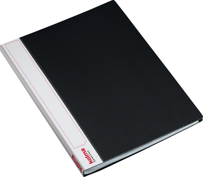 Kolma Sichtbuch Selection – 20 Sichttaschen, A4, glatt, glänzend, schwarz, Kunststoff