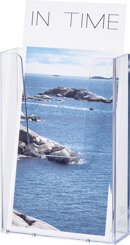 Helit Wandprospekthalter – 113 × 165 mm, transparent, Kunststoff, für A6