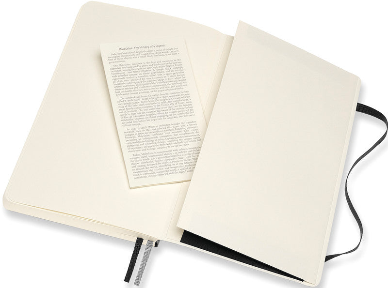Moleskine Notizbuch, 130 × 210 mm, blanko, Leimbindung, Softcover, 400 Seiten, 70 g/m² – schwarz