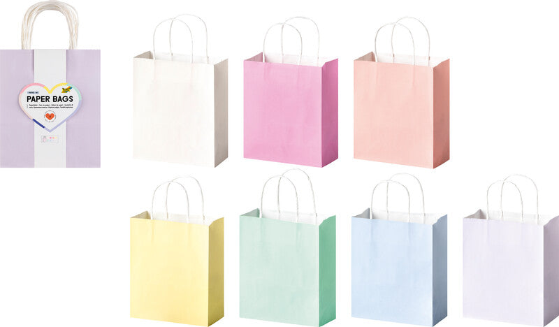 Folia Tragetasche – Pastellfarben, Papier – 180 × 210 × 80 mm – 7 Stk.