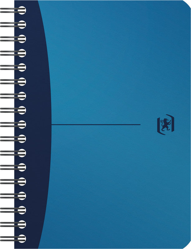 Elba Collegeblock A6, kariert, Spiralbindung, 90 Blatt, 90 g/m² – farbig sortiert (blau, grün, rot, lila)