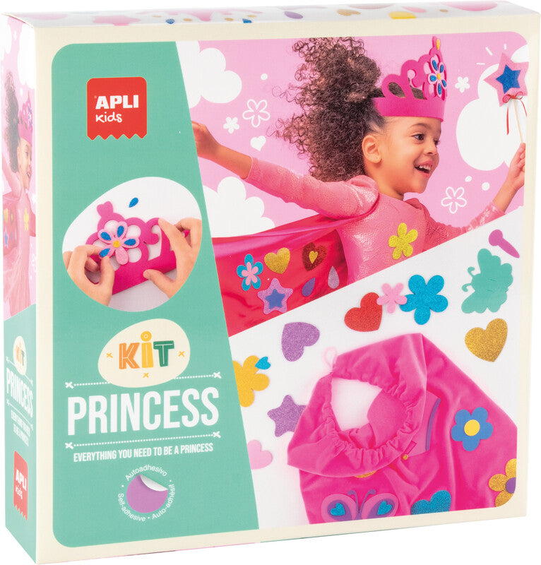 Apli Kids – Bastelset Prinzessin – ab 3 Jahren – mit Umhang, Diadem, Holzstab – 250 × 250 × 60 mm