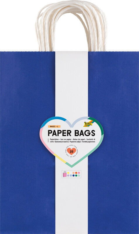 Folia Tragetasche – 20 Stk. – Papier – 240 × 310 × 120 mm – sortiert