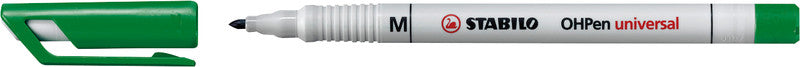 STABILO Non-Permanent-Marker OHPen – mittel 1 mm – grün – trocken abwischbar