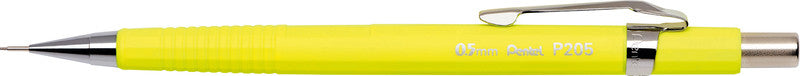 Pentel Sharp P200 Druckbleistift – 0,5 mm, Neongelb, starres 4 mm Führungsröhrchen