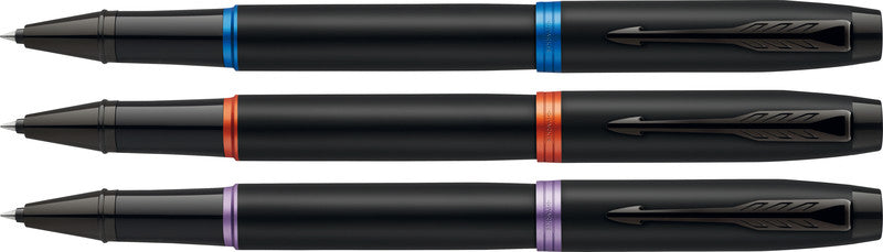 Parker IM Professionals Vibrant Rings – Tintenroller, mit Kappe, 0,5 mm, Schwarz
