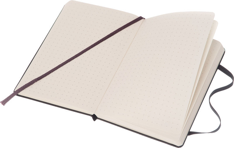 Moleskine Notizbuch, 90 × 140 mm, punktkariert, Leimbindung, Hardcover, 192 Seiten, 70 g/m² – schwarz