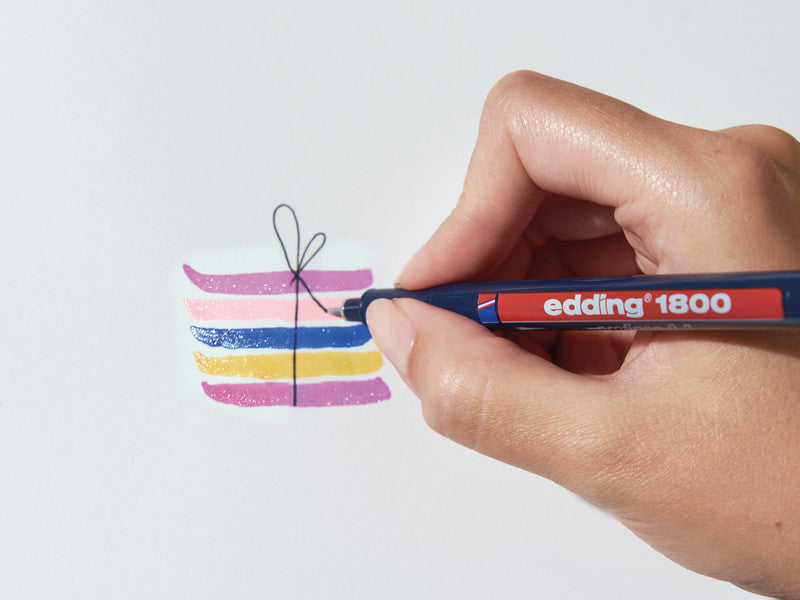 Edding 1340 Brushpen – Pinselspitze, wasservermalbar, schwarz
