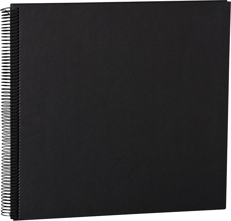 Semikolon Fotoalbum – Schwarz, Spiralbindung, Textil, 345 × 332 mm