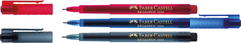 Faber-Castell Broadpen 1554 Fineliner 0,8 mm – rot – dokumentenecht