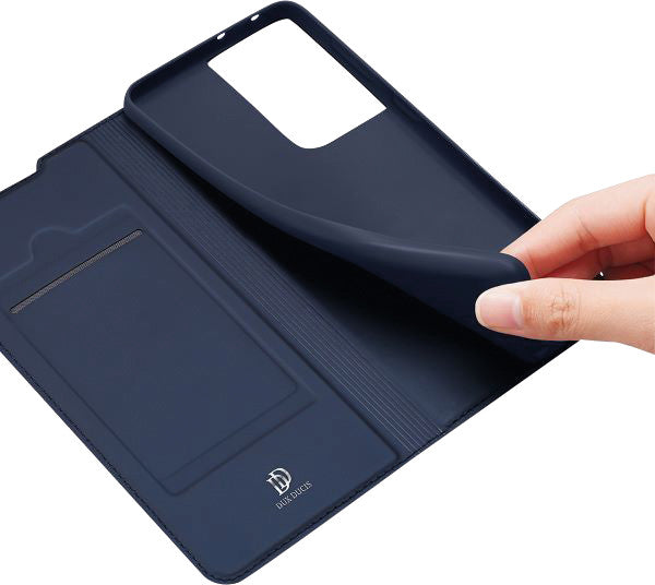 Dux Ducis Booklet-Hülle – für Samsung Galaxy S21 Ultra – dunkelblau – Kunstleder – mit Kartenfach