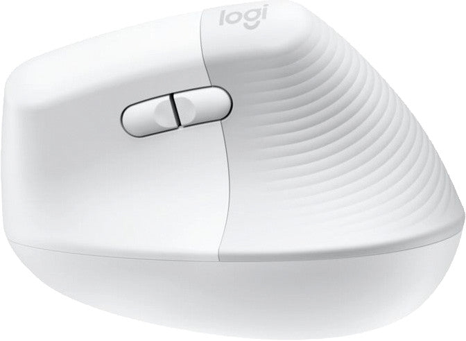 Logitech Lift for Business Ergonomische Maus – kabellos, für Rechtshänder, vertikal, Bolt-Empfänger, weiss
