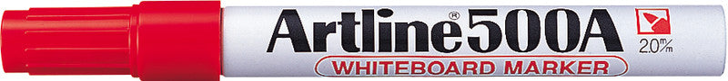 Artline Whiteboard-Marker 500A – Rundspitze 2 mm – Rot – Trocken abwischbar