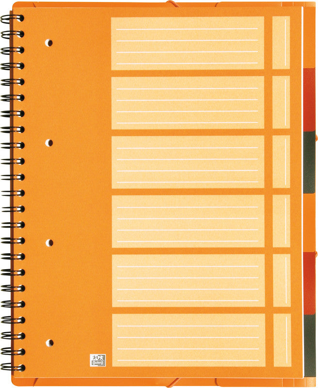 Oxford Collegeblock Softcover, 80 Blatt, 4-fach gelocht, mikroperforiert, 80 g/m² – Orange, für SCRIBZEE App