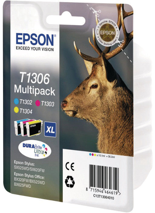 Epson Tintenpatrone T1306, Farbe, 30,3 ml – für Tintenstrahldrucker/Multifunktionsgeräte