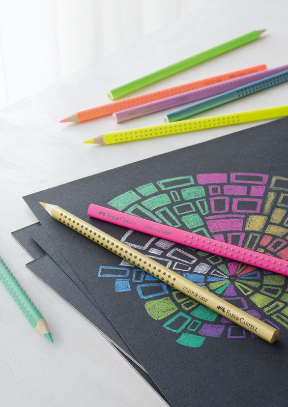 Faber-Castell Aquarellfarbstifte Colour Grip 2001 – 12 Farben, im Kartonetui, Ø 3 mm, dreikantig, FSC