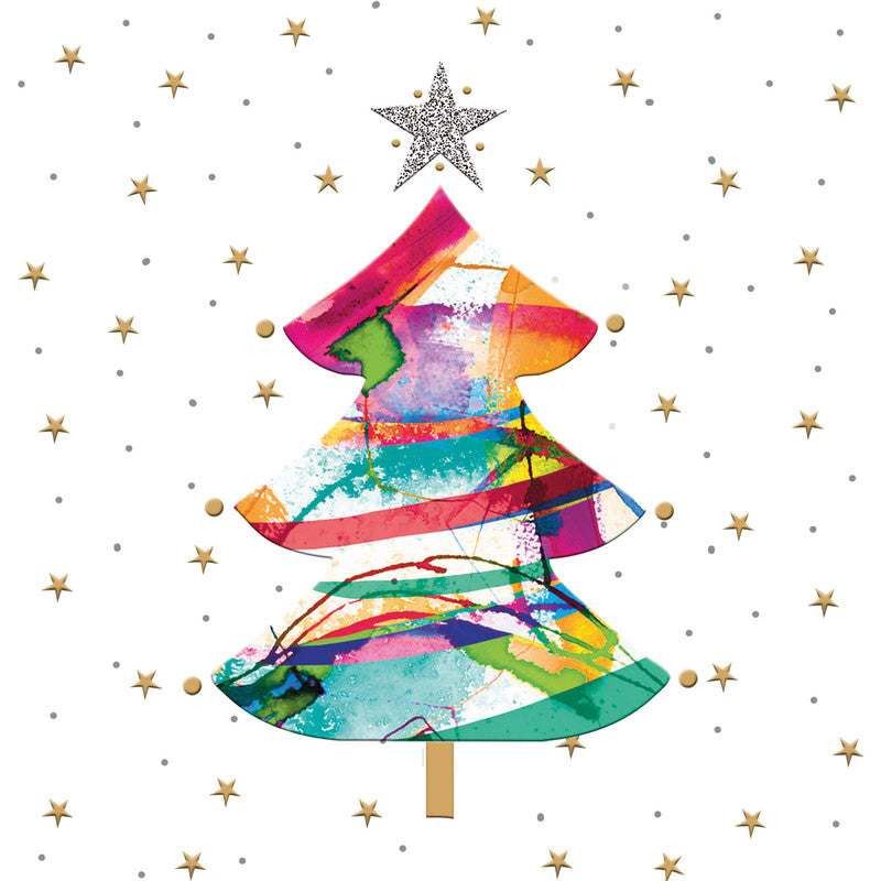Ppd Servietten Glitter Tree – 33 × 33 cm – 3-lagig, Tissue – 20 Stk.