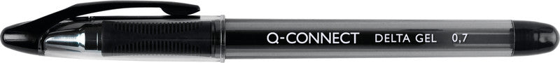Q-CONNECT Gelschreiber – Schwarz, 0,7 mm, Kappe