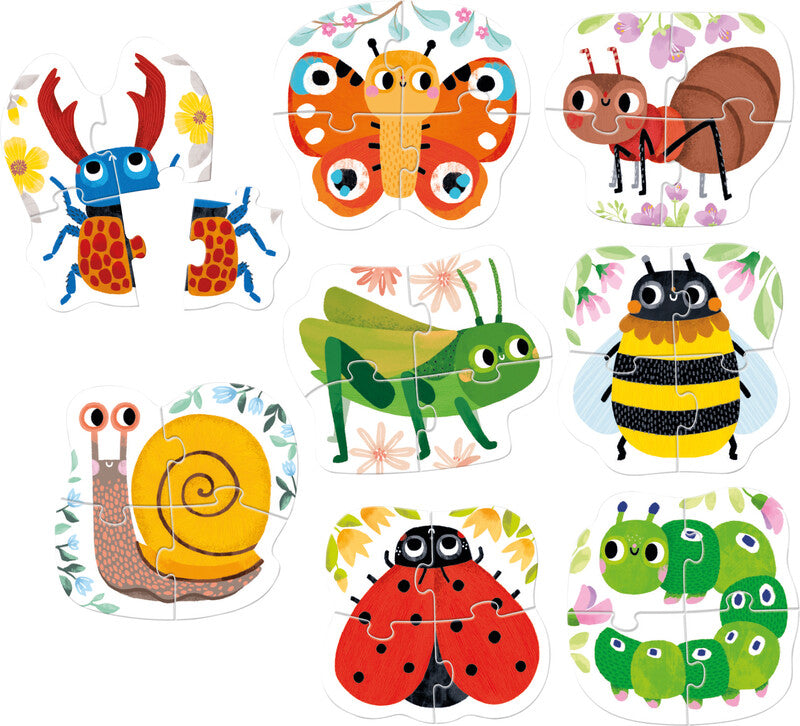 Banana panda Progressive Puzzles Tiny Creatures – Logikspiel, 1 Spieler, ab 2 Jahren