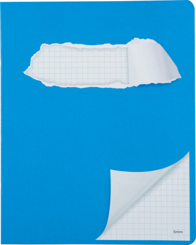 Elco Schulheft – 175 × 220 mm – kariert – 24 Blatt – abgerundete Ecken, aufgedrucktes Schild, blau, 10 Stück