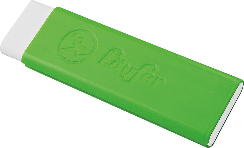 Laufer Radierer – für Bleistifte, Farbstifte – 21 × 7 × 21 mm – Kunststoff – grün