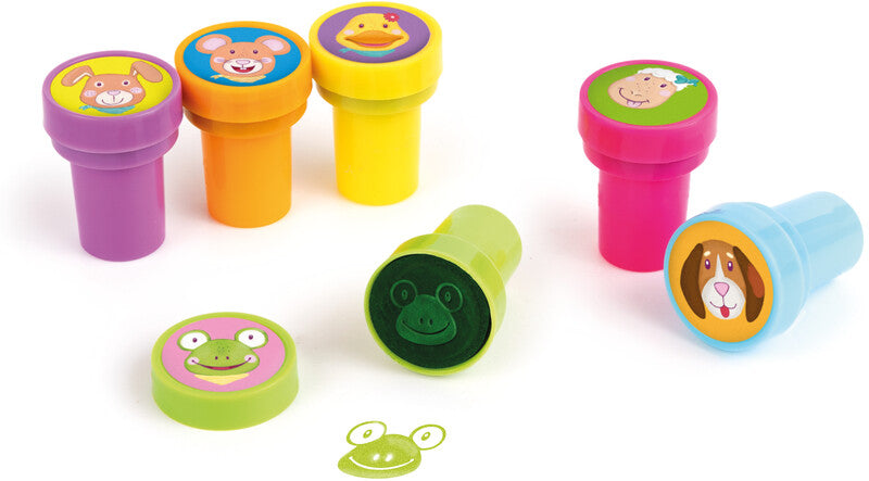Trendhaus Motivstempel – Tommy & Friends, selbstfärbend, 6 Motive, Ø 25 mm, sortiert