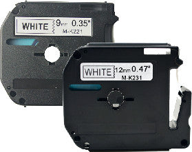 Keine marke eos Schriftband – 9 mm × 8 m, weiss, schwarz, M Tape