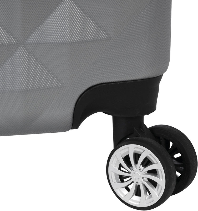 Worldpack Kofferset Diamond 3-teilig – Hartschale, 4 Doppelrollen, Hellgrau