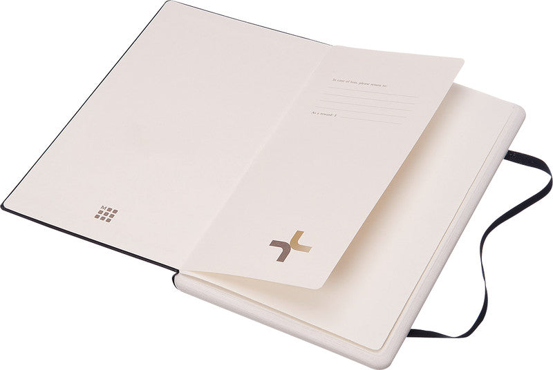 Moleskine Notizbuch, blanko, Leimbindung, Hardcover, 176 Seiten, 100 g/m² – schwarz, für Moleskine Notes App