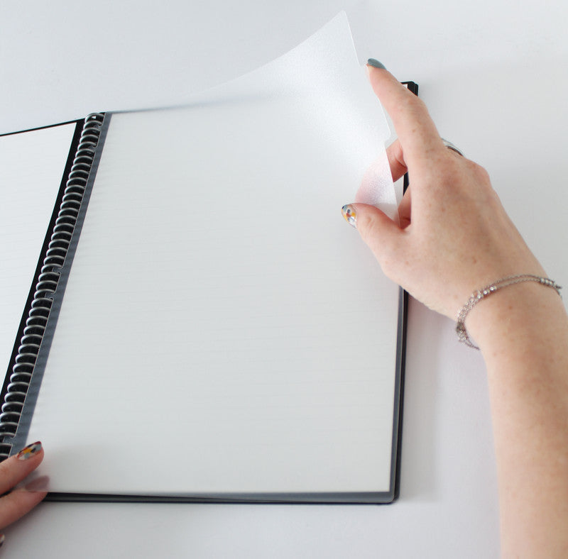 Rocketbook Spiralbuch, A5, liniert, 70 Seiten – schwarz, für ROCKETBOOK App