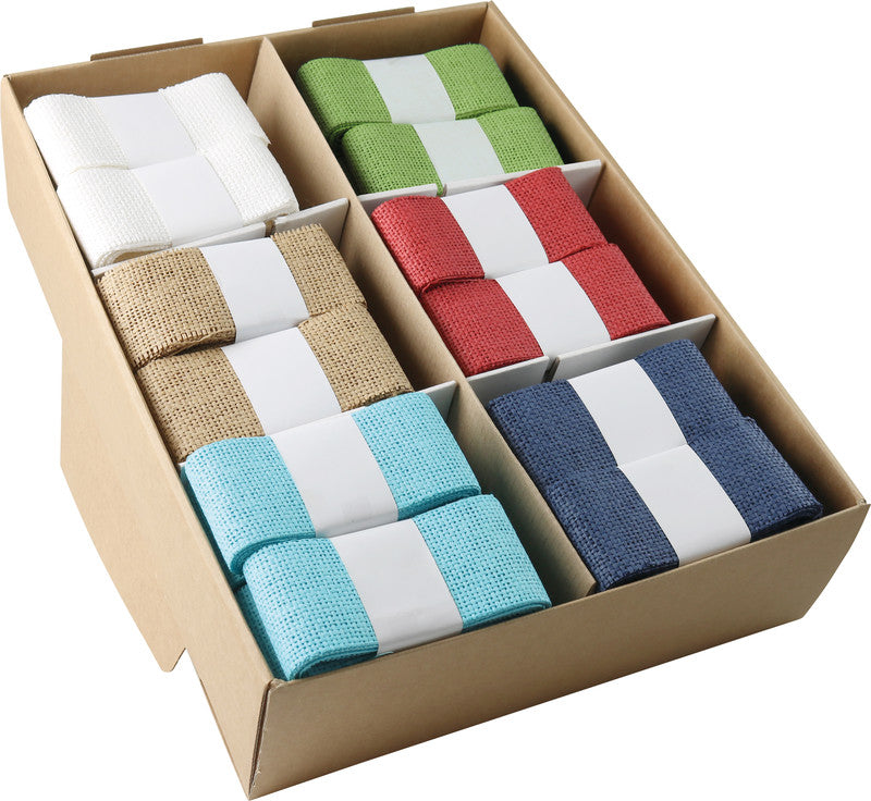 Präsent Geschenkband Oslo – 45 mm × 2 m – Papier, sortiert – kompostierbar
