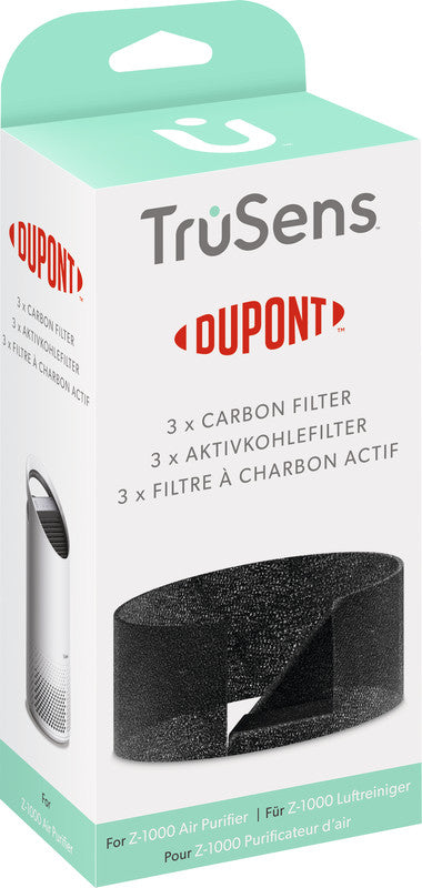Leitz DuPont Ersatz-Aktivkohlefilter – für TruSens Z-1000, schwarz, 3er-Pack