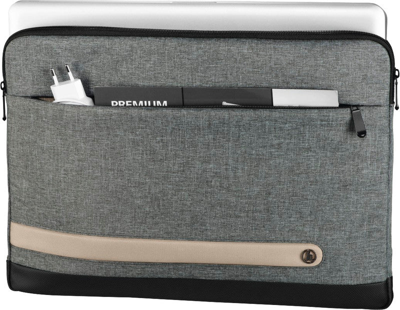 Hama Terra Notebook-Tasche – für Notebooks bis 13,3", 4 l, wasserabweisend, Polyester, grau