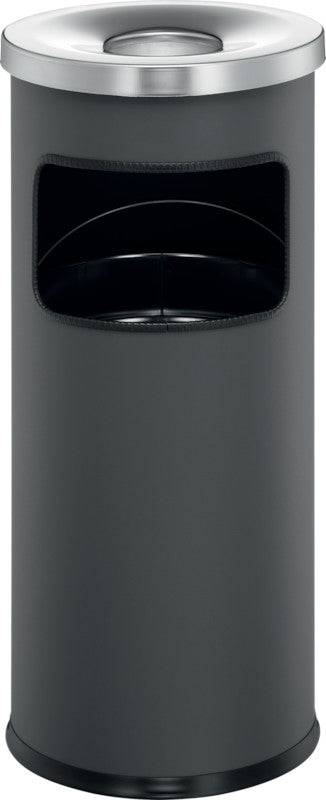 Durable Standascher – 2 + 17 l – Metall, Anthrazit – Löschkopf, selbstlöschend – Ø 250 × H 630 mm