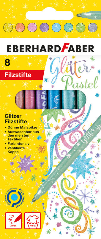 Eberhard Faber Filzstifte, Strichbreite 3 mm, 8 Farben