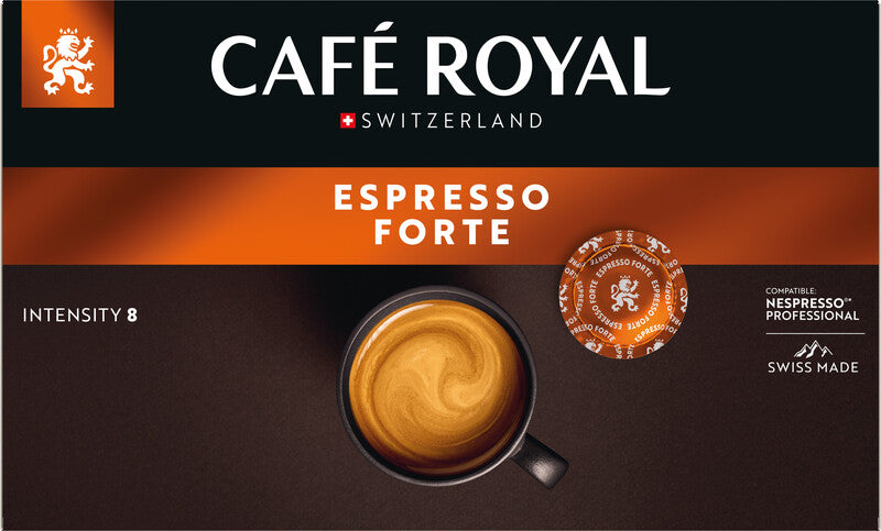 Café Royal Kaffeepads Espresso Forte – für Nespresso Professional – Intensität 8 – 50 Pads
