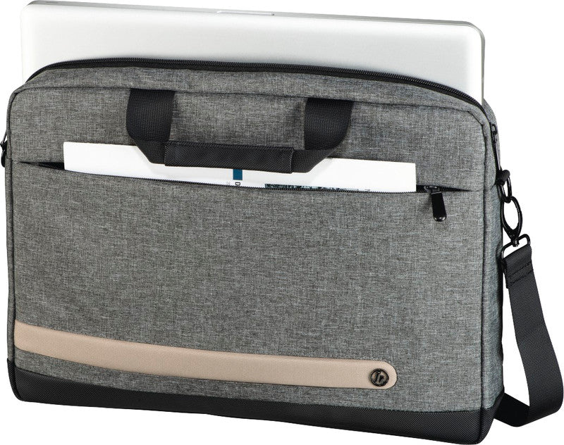 Hama Terra Notebook-Tasche – 10 l, wasserabweisend, Aufsteckfunktion, Polyester, grau
