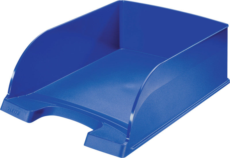 Leitz Briefkorb – mit Beschriftungsfeld, matt, blau, B 255 × H 103 × T 357 mm, Serie Jumbo