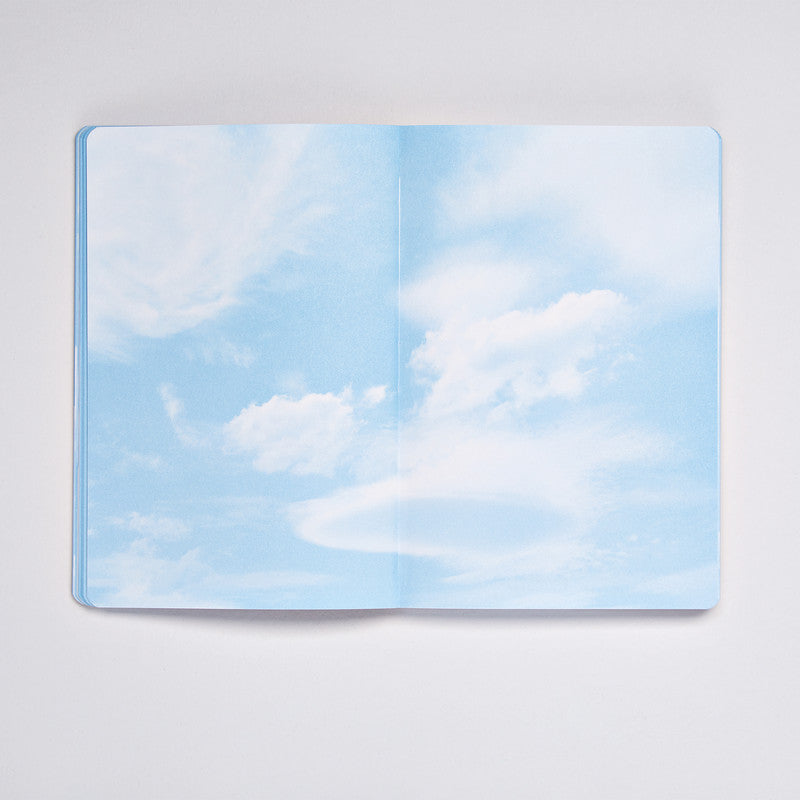 nuuna Notizbuch A5, 176 Seiten – blau, grau, weiss
