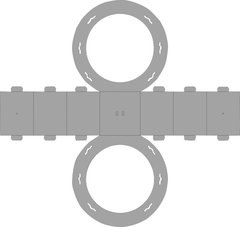 Folia Laternen-Rohling rund – weiss – Ø 220 × 100 mm, 5 Stück, Karton