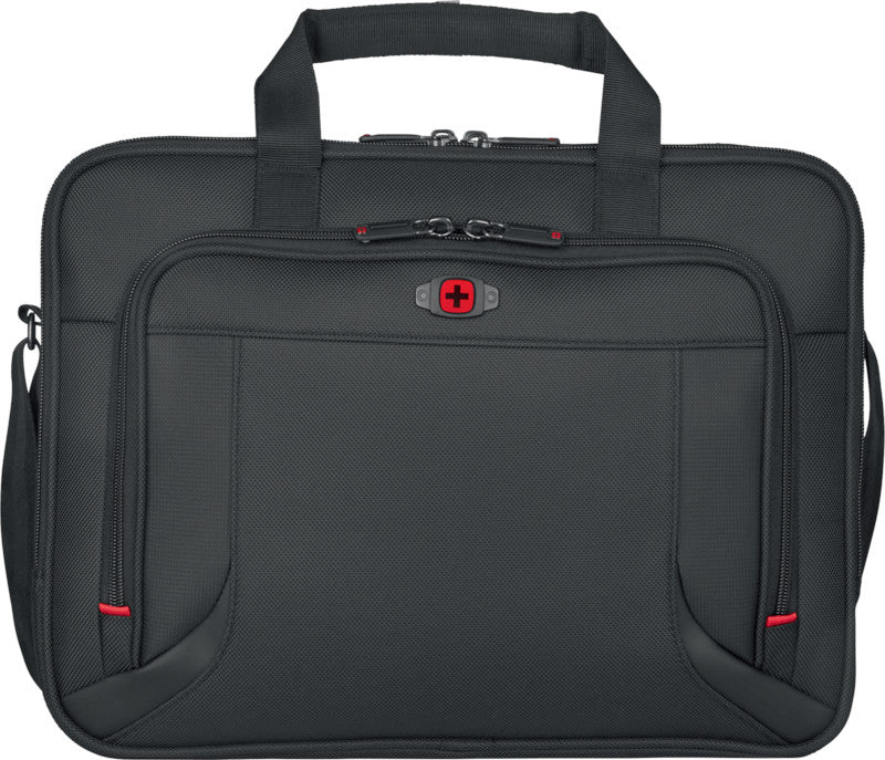 Wenger/SwissGear Wenger Prospectus Notebook-Tasche – 15 l, wasserabweisend, Aufsteckfunktion, Polyester, schwarz