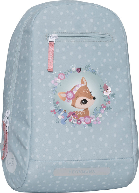 Beckmann Schulrucksack Classic 1st – 6-teilig – Forest Deer Dusty Mint – mit Leuchteffekt