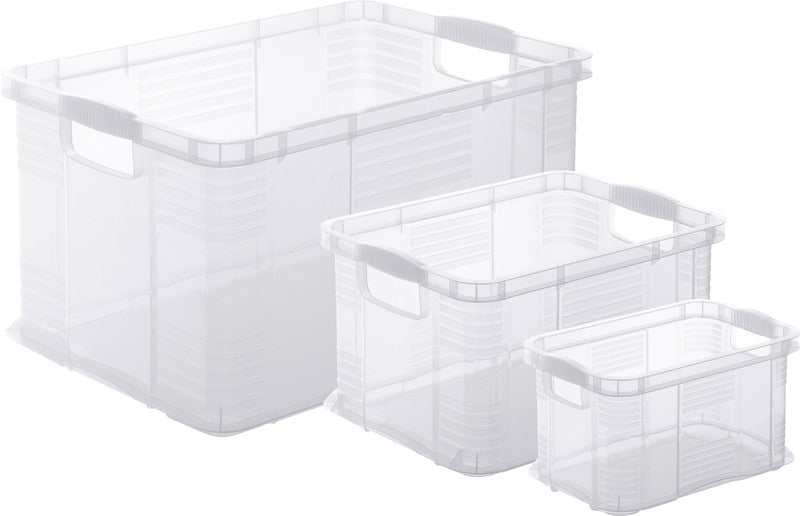 Rotho Systembox Agilo – Kunststoff, transparent, 29 × 15,5 × 19 cm