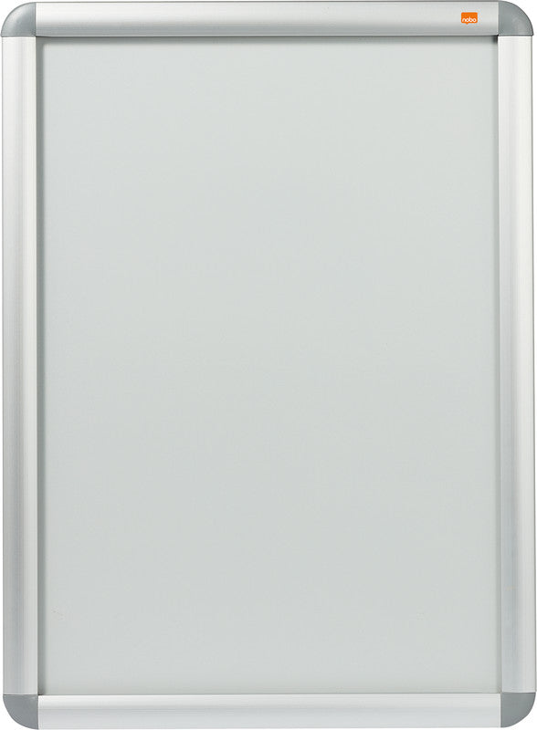 Nobo Hängesichttafel – A2 Hochformat, Silber, Metall, Wetterfest – 1 Stück