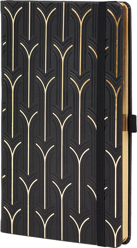 Castelli Notizbuch, 90 × 140 mm, liniert, Leimbindung, Hardcover, 192 Seiten, 80 g/m² – mehrfarbig