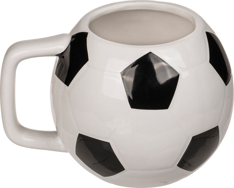 Out oft the blue Out of the Blue Fussball Tasse – 500 ml, Ø 12,0 cm, H 9,0 cm, Dolomit, nicht mikrowellengeeignet