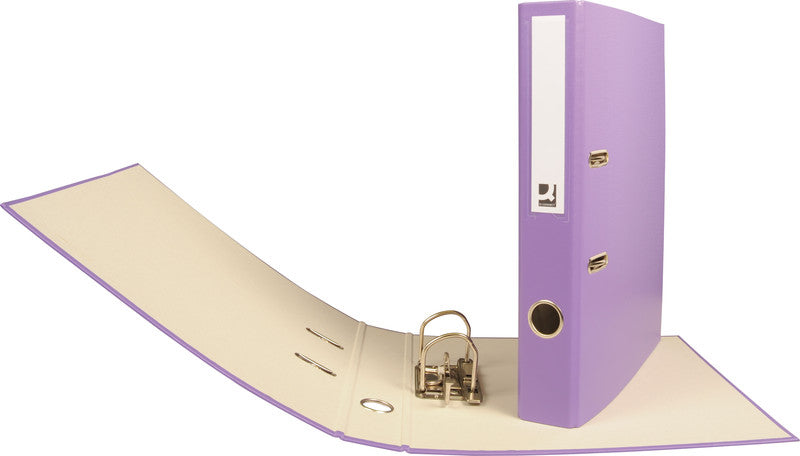Q-connect Zeigebuch – A4 Hochformat – 2-Ring Hebelmechanik, 40 mm Rücken – Violett, mit Niederhalter, FSC